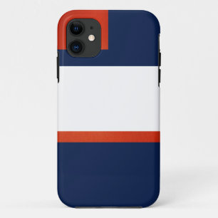 Bleu contemporain. Coques iphone orange et blanc