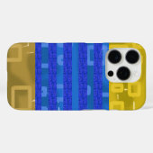 Coques Case-Mate iPhone Bleu cool Chic Bleu Grandes géométriques (Verso (horizontal))