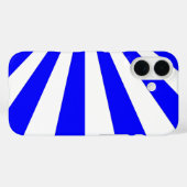 Coques Case-Mate iPhone Bleu cool rayures blanches (Verso (horizontal))