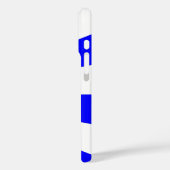 Coques Case-Mate iPhone Bleu cool rayures blanches (Verso / Gauche)