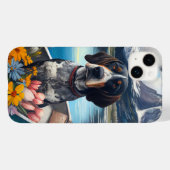 Coques Case-Mate iPhone Bleu Coonhound sur une pagaie : une aventure Pitto (Verso (horizontal))