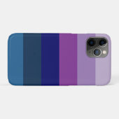 Coques Case-Mate iPhone Bleu cosmique et rayures violettes (Dos (Horizontal))