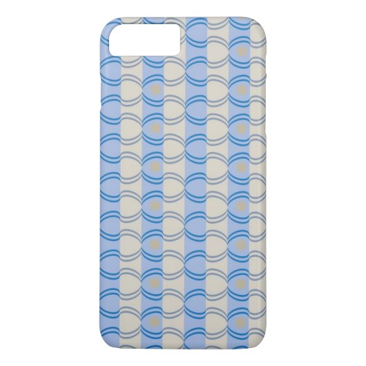 Coques Case-Mate iPhone Bleu courant Tan de Candystripe (Dos)