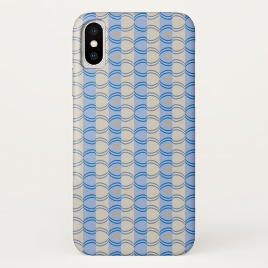 Coques Case-Mate iPhone Bleu courant Tan de Candystripe (Dos)