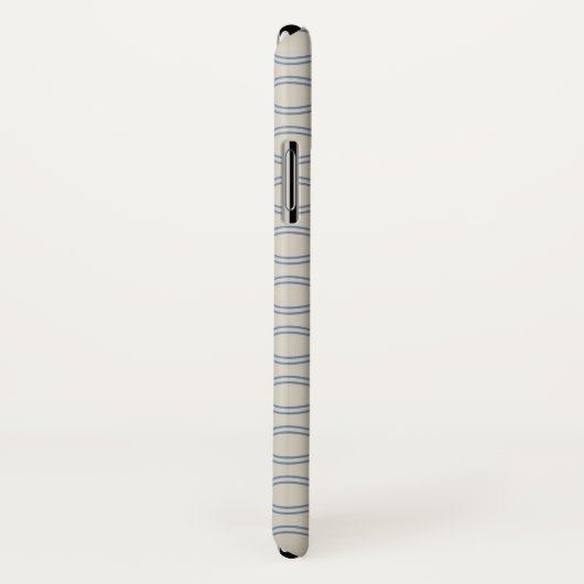 Coques Case-Mate iPhone Bleu courant Tan de Candystripe (Dos/Droite)