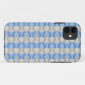 Coques Case-Mate iPhone Bleu courant Tan de Candystripe (Dos (Horizontal))