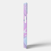 Coques Case-Mate iPhone Bleu cristal marbre Iridescente Agate (Verso / Droite)