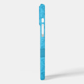 Coques Case-Mate iPhone Bleu damassé Fleur de Lis (Verso / Gauche)