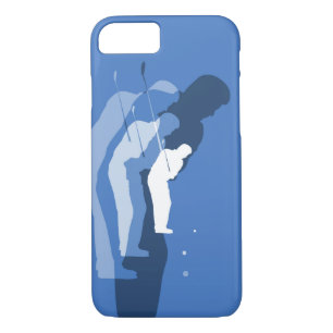 Coques Pour iPhone Bleu de cas de téléphone d'abrégé sur oscillation