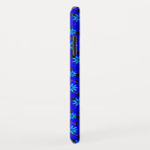 Coques Case-Mate iPhone Bleu de cobalt floral 4Annie (Dos/Droite)