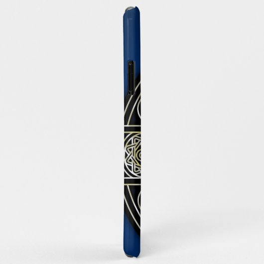 Coques Case-Mate iPhone bleu de croix celtique (Dos/Droite)