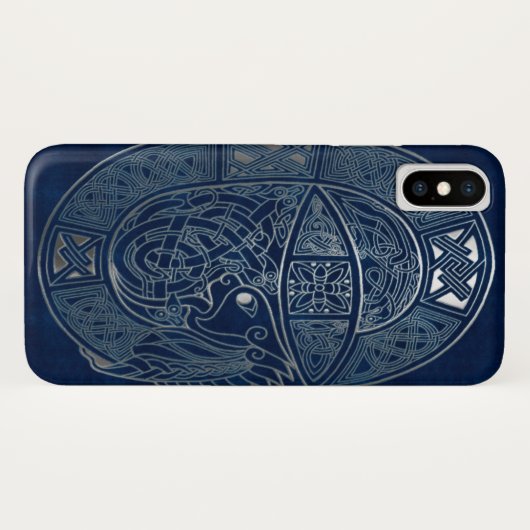 Coques Case-Mate iPhone Bleu de dragon celtique (Dos (Horizontal))