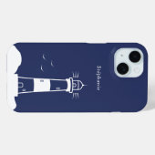 Coques Case-Mate iPhone Bleu de la marine phare (Verso (horizontal))
