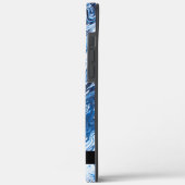 Coques Case-Mate iPhone Bleu de Marbre Swirl Navy Personnalisé (Verso / Gauche)
