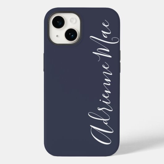 Coques Case-Mate iPhone Bleu de marine tout simplement personnalisé (Verso)