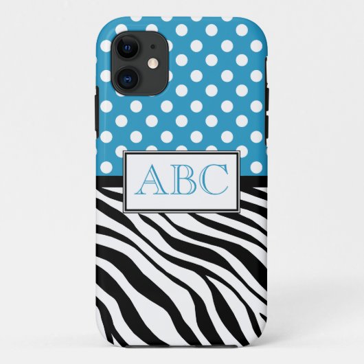 Coques Case-Mate iPhone Bleu de point de polka et cas de l'iPhone 5 (Dos)