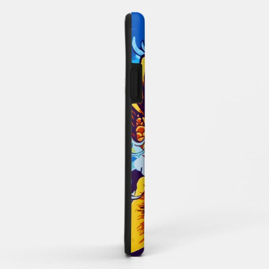 Coques Case-Mate iPhone Bleu de poisson orange Koi (Dos/Droite)