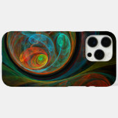 Coques Case-Mate iPhone Bleu de renaissance Art Abstrait (Verso (horizontal))