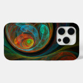 Coques Case-Mate iPhone Bleu de renaissance Art Abstrait (Verso (horizontal))