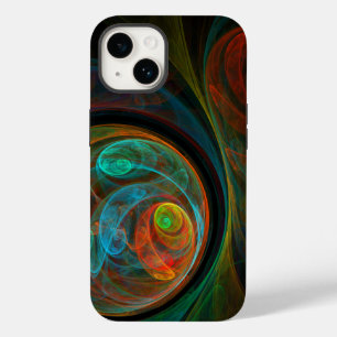 Coque Pour iPhone 14 Bleu de renaissance Art Abstrait
