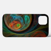 Coques Case-Mate iPhone Bleu de renaissance Art Abstrait (Verso (horizontal))
