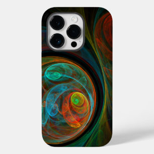Coque Pour iPhone 14 Pro Bleu de renaissance Art Abstrait