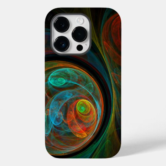 Coques Case-Mate iPhone Bleu de renaissance Art Abstrait (Verso)