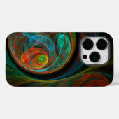 Coques Case-Mate iPhone Bleu de renaissance Art Abstrait (Verso (horizontal))