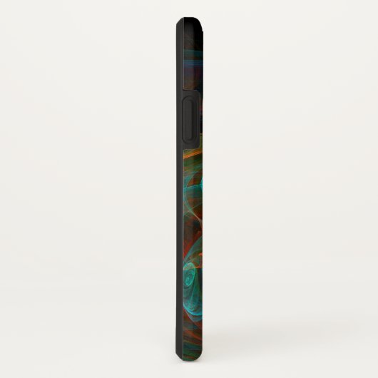 Coques Case-Mate iPhone Bleu de renaissance Art Abstrait (Dos/Droite)