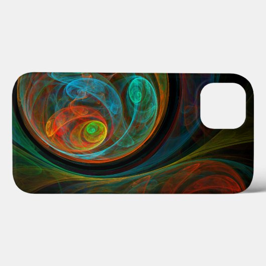 Coques Case-Mate iPhone Bleu de renaissance Art Abstrait (Verso (horizontal))