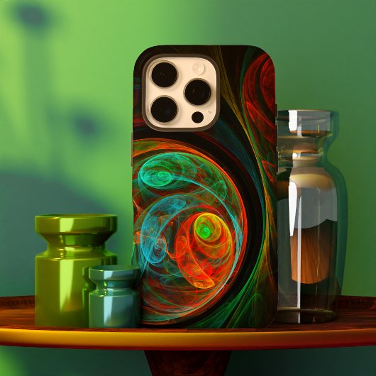 Coques Case-Mate iPhone Bleu de renaissance Art Abstrait