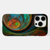 Coques Case-Mate iPhone Bleu de renaissance Art Abstrait (Verso (horizontal))
