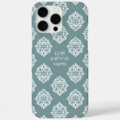 Coques Case-Mate iPhone Bleu d'eau douce de la Regency Damask Classy (Verso)
