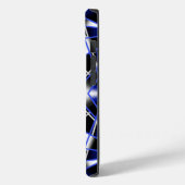 Coques Case-Mate iPhone Bleu Dégradé Rempli Mécanique Dessin Mosaïque (Verso / Gauche)