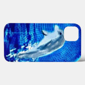Coques Case-Mate iPhone Bleu des dauphins de mer (Verso (horizontal))