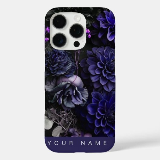 Coques Case-Mate iPhone Bleu des fleurs hantées (Verso)