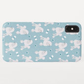 Coques Case-Mate iPhone Bleu des Motifs de canicules et de vaches blanches (Dos (Horizontal))