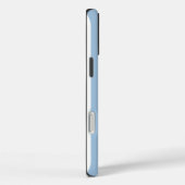 Coques Case-Mate iPhone Bleu doux en bandes intemporelles (Verso / Droite)