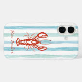 Coques Case-Mate iPhone Bleu du littoral du homard du Maine (Verso (horizontal))