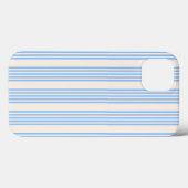 Coques Case-Mate iPhone Bleu et beige cinq rayures motif (Verso (horizontal))