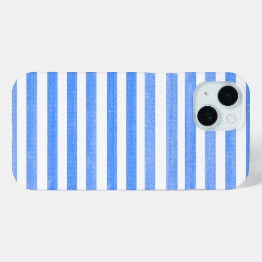 Coques Case-Mate iPhone Bleu et blanc (Verso (horizontal))
