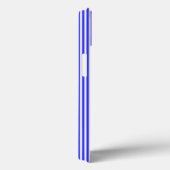 Coques Case-Mate iPhone Bleu et blanc cinq bandes motif (Verso / Droite)