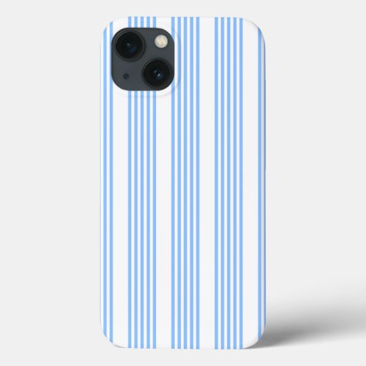 Coques Case-Mate iPhone Bleu et blanc cinq bandes motif (Verso)