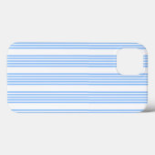 Coques Case-Mate iPhone Bleu et blanc cinq bandes motif (Verso (horizontal))