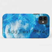 Coques Case-Mate iPhone Bleu et blanc Mélange d'art Abstrait (Dos (Horizontal))