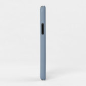 Coques Case-Mate iPhone Bleu et blanc poussiéreux | Monogramme moderne (Dos/Droite)