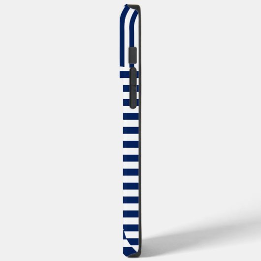 Coques Case-Mate iPhone Bleu et blanc sur bandes (Verso / Gauche)