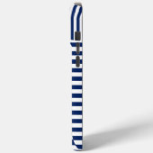 Coques Case-Mate iPhone Bleu et blanc sur bandes (Verso / Gauche)
