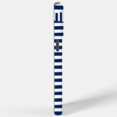 Coques Case-Mate iPhone Bleu et blanc sur bandes (Verso / Droite)