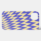 Coques Case-Mate iPhone Bleu et crème Zigzag Chevron Motif (Verso (horizontal))